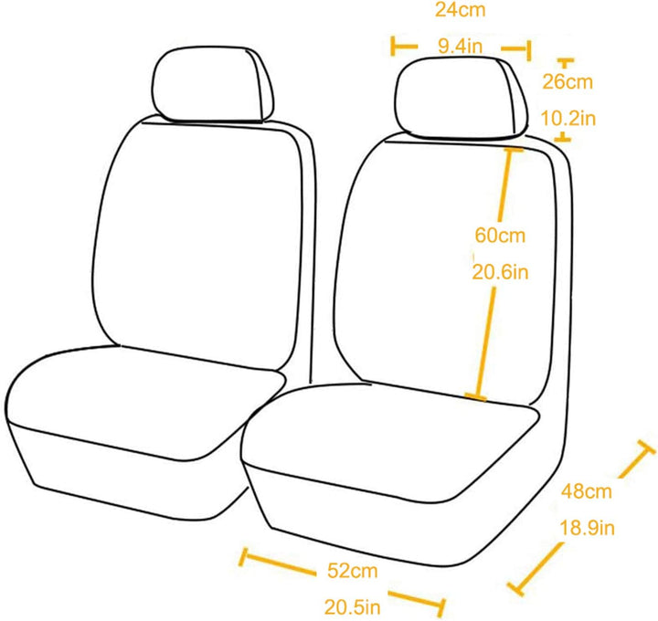 Sitzbezüge Auto Vordersitze,Universal Autositzbezüge,2er Set Schonbezüge Vorne, Sitzbezug Schoner Bl