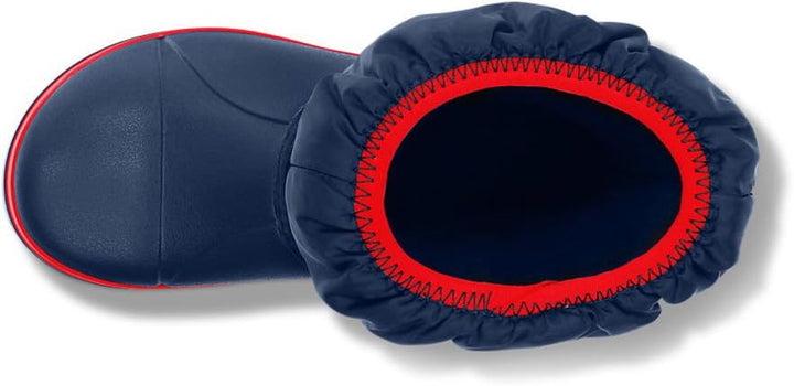 Crocs Unisex Kinder Winter Puff Boot Kids Schneestiefel 24/25 EU Blau Navy Red 485, 24/25 EU Blau Na