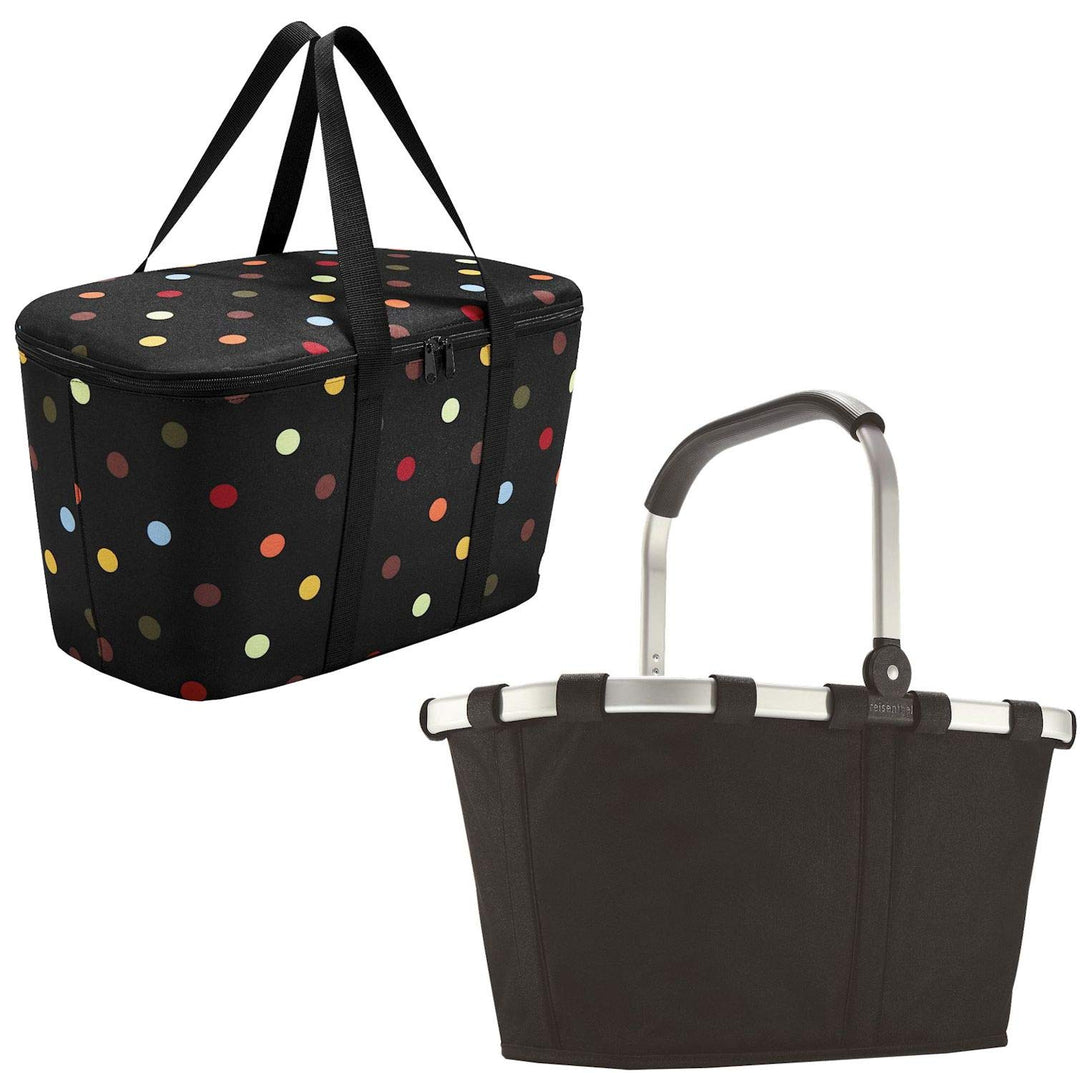 reisenthel Set carrybag black BK7003 +coolerbag dots UH7009 Black-dots
