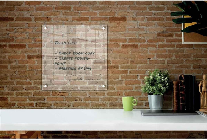 Nobo Mini-Whiteboard für die Wandmontage, Modernes Memo-Board, Trocken Abwischbares Acrylglas, Rahme