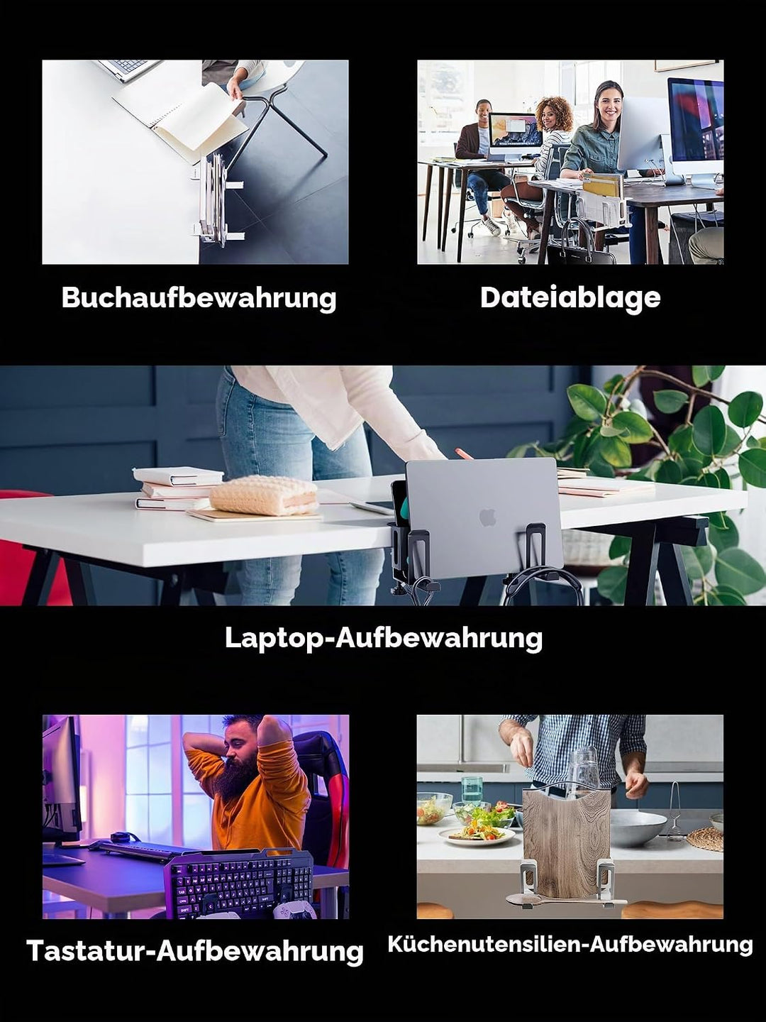 NODOCA Laptop Ständer Vertikal, Aluminium Vertikaler Laptop Ständer, Platzsparender Desktop-Seite Mo