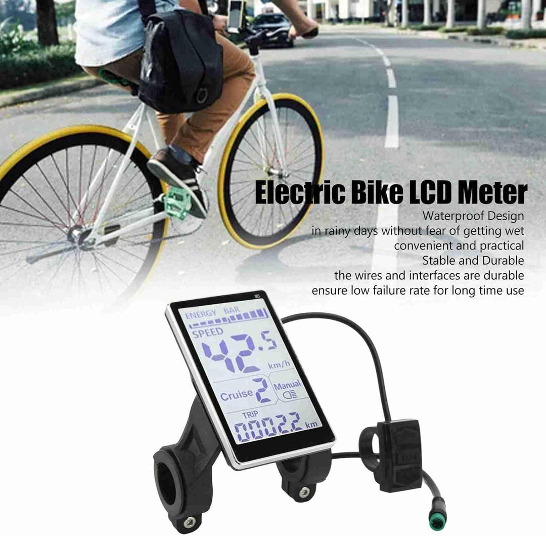 Alomejor Wasserdichtes LCD-Display f¨¹r Elektrofahrr?der, Ersatzpanel f¨¹r Scooter, 500C-kompatibel,