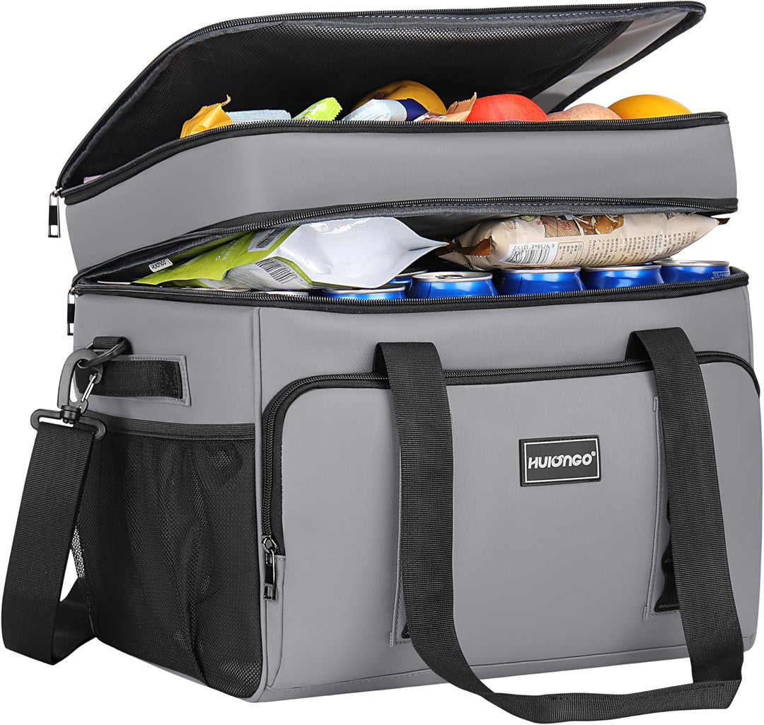 Hulongo Kühltasche Isoliert Kühltasche Wasserdicht Picknick Doppel-Thermotasche für Camping, Reisen,