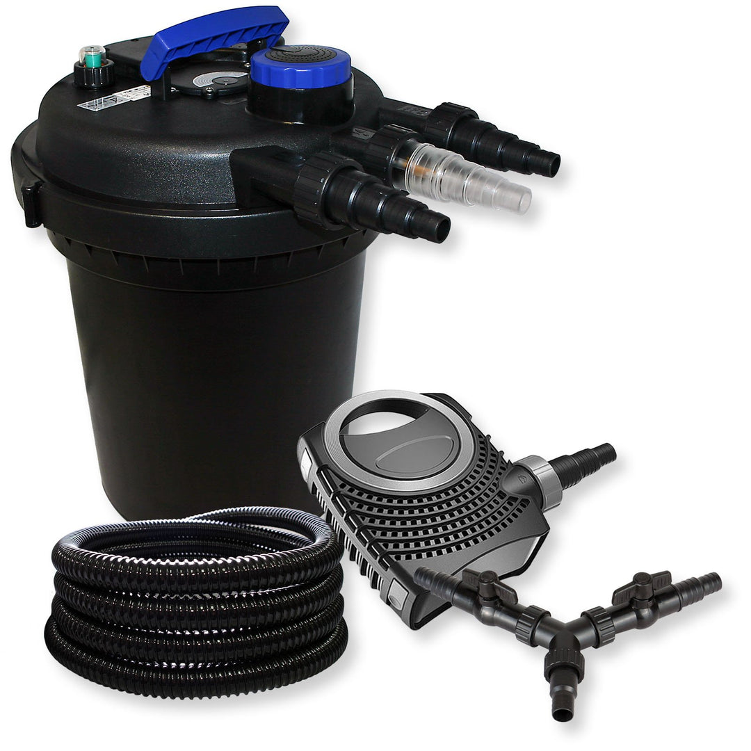 SunSun Komplettset: CPF-250 Teichdruckfilter bis 10000 L Teich mit 11W Teichklärer, CTF-8000 SuperEC
