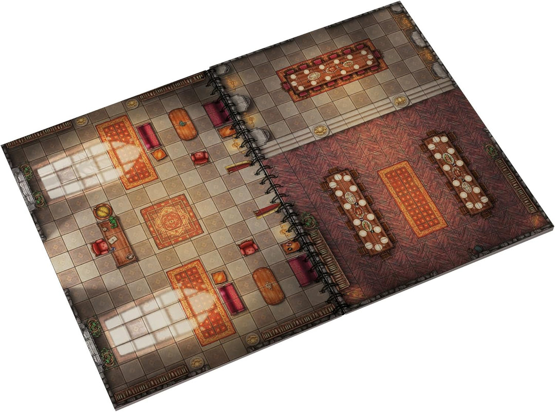 Epic Forge - Buch Spielbrett: Dungeons (305 x 420 mm) Format A3, rot und braun