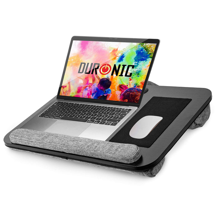 Duronic DML433 Laptopständer mit Handgelenkpolster | Ergonomischer Laptop Tisch mit Kissen | Laptop