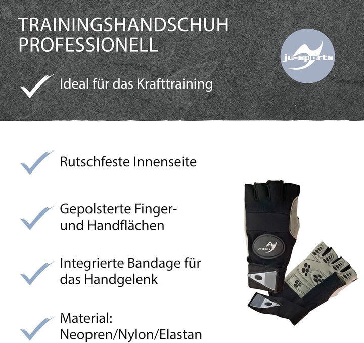 Ju-Sports Trainingshandschuhe Herren &amp; Damen Professionell I Fitness Handschuhe Herren mit gepolster