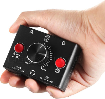 Mini 2-Wege Mikrofon Kopfhörer/Lautsprecher Audio-Umschalter Mini A/B Selector Box (MC1024-BOX)