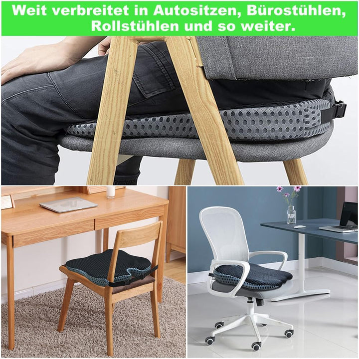 FOUNDCOOL Memory Schaum Keilkissen für Auto, Ergonomisches Sitzkissen Auto Autositzkissen Fahrersitz
