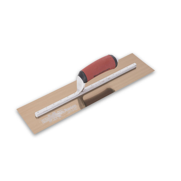 Glättkelle -Gebogener DuraSoft Griff, Goldstahl, 457x127 mm