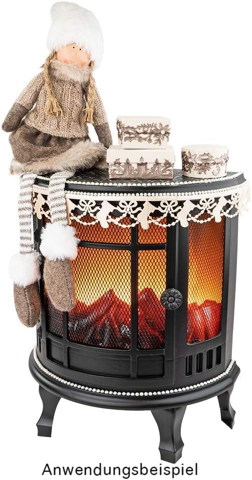 Ideen mit Herz LED-Kamin Nostalgie | Deko-Kamin | elektrisch | batteriebetrieben | ohne Heizung | re
