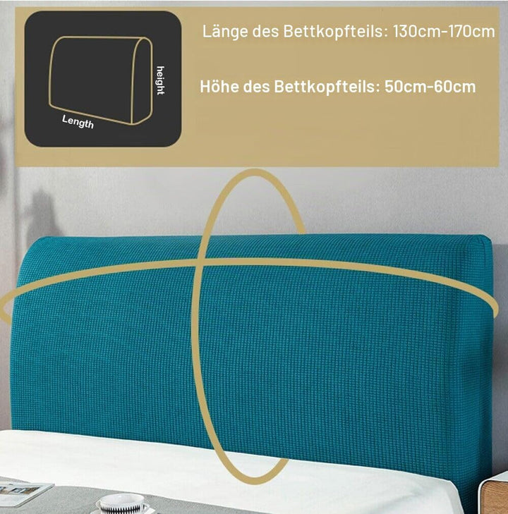 Stretch Kopfteilbezug für Bett - Dehnbare Saubdichte Schutzhülle, Husse, Abdeckung Cover für Gepolst