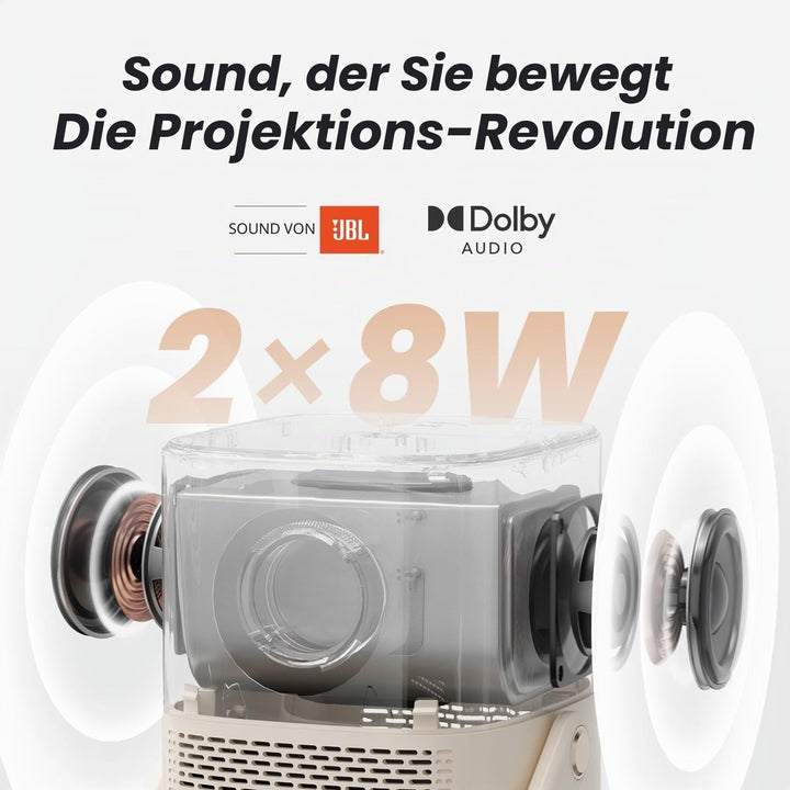 Yaber T2 Plus Outdoor Projektor mit WiFi 6 und Bluetooth, Native 1080P Smart Movie Tragbarer Projekt