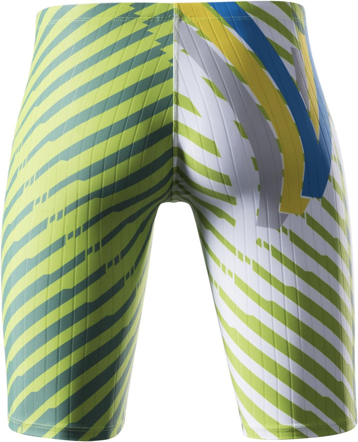MY KILOMETRE Herren Jammers Lang Badehose Schwimmen Badeanzug Jammer M Gedruckt Grün, M Gedruckt Grü