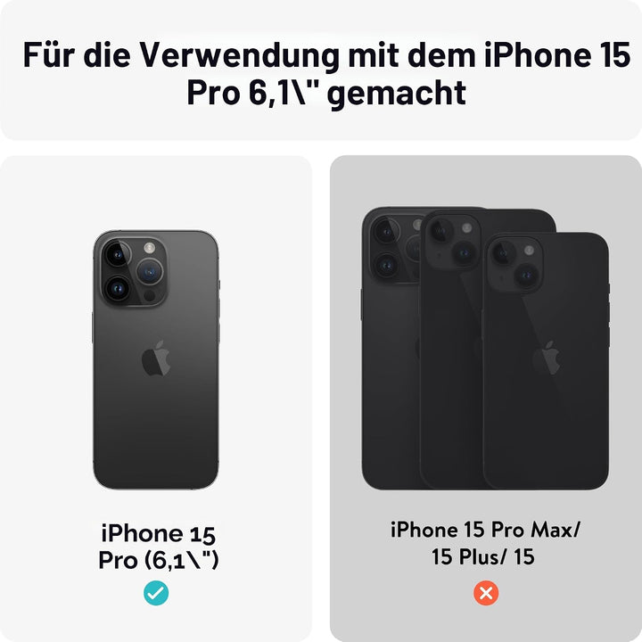 Mous Transparente Hülle kompatibel mit MagSafe für iPhone 15 Pro – Klarheit 2.0 – Handyhülle für iPh