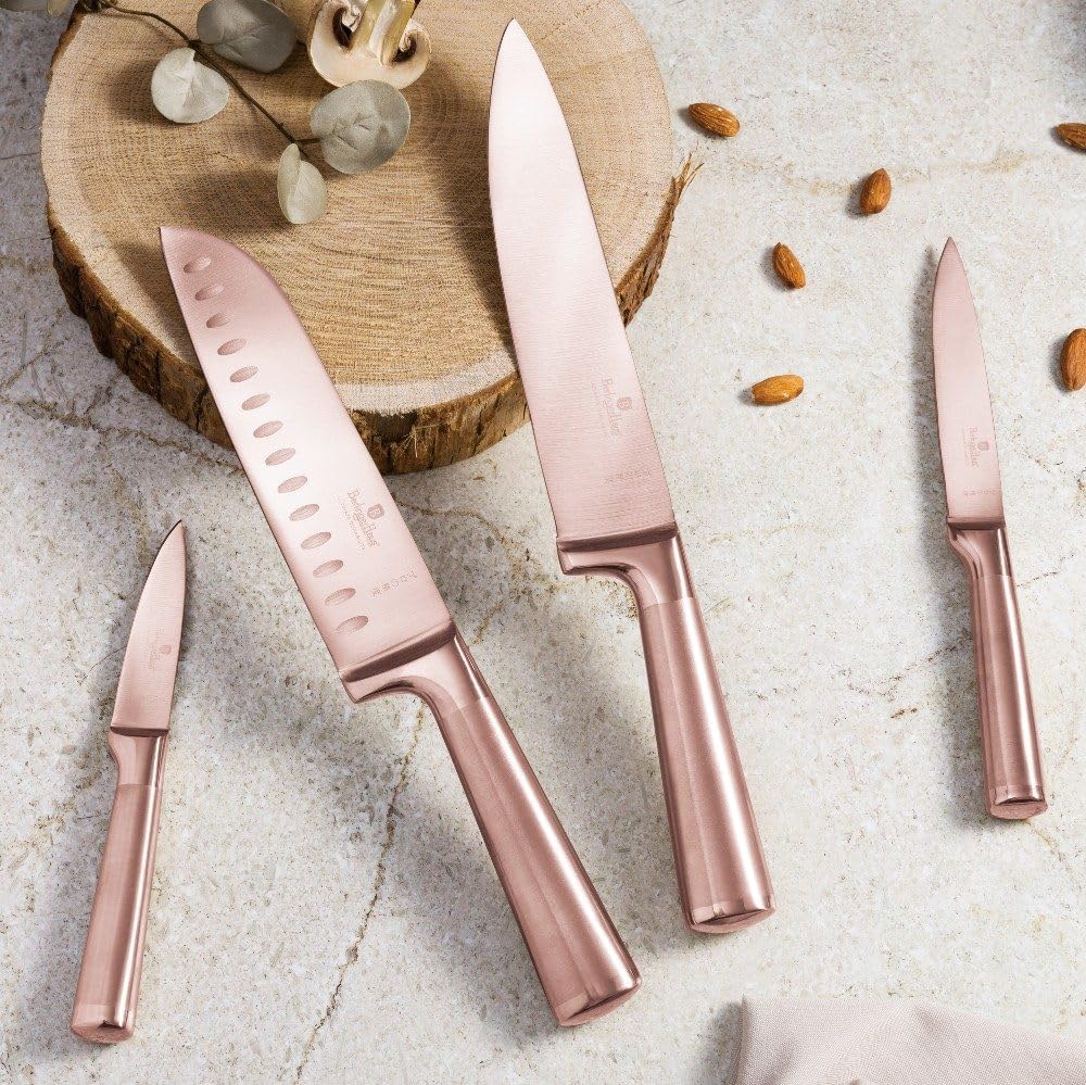 Berlinger Haus Messerset Edelstahl 4 Stück Taupe Collection | Stilvoll, Hochwertig und Elegant