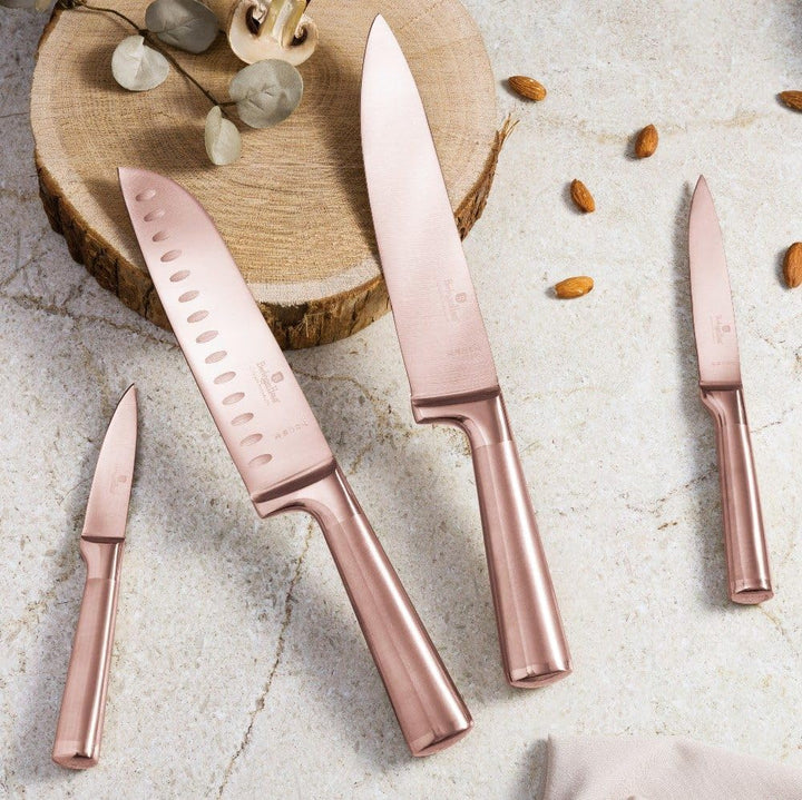 Berlinger Haus Messerset Edelstahl 4 Stück Taupe Collection | Stilvoll, Hochwertig und Elegant