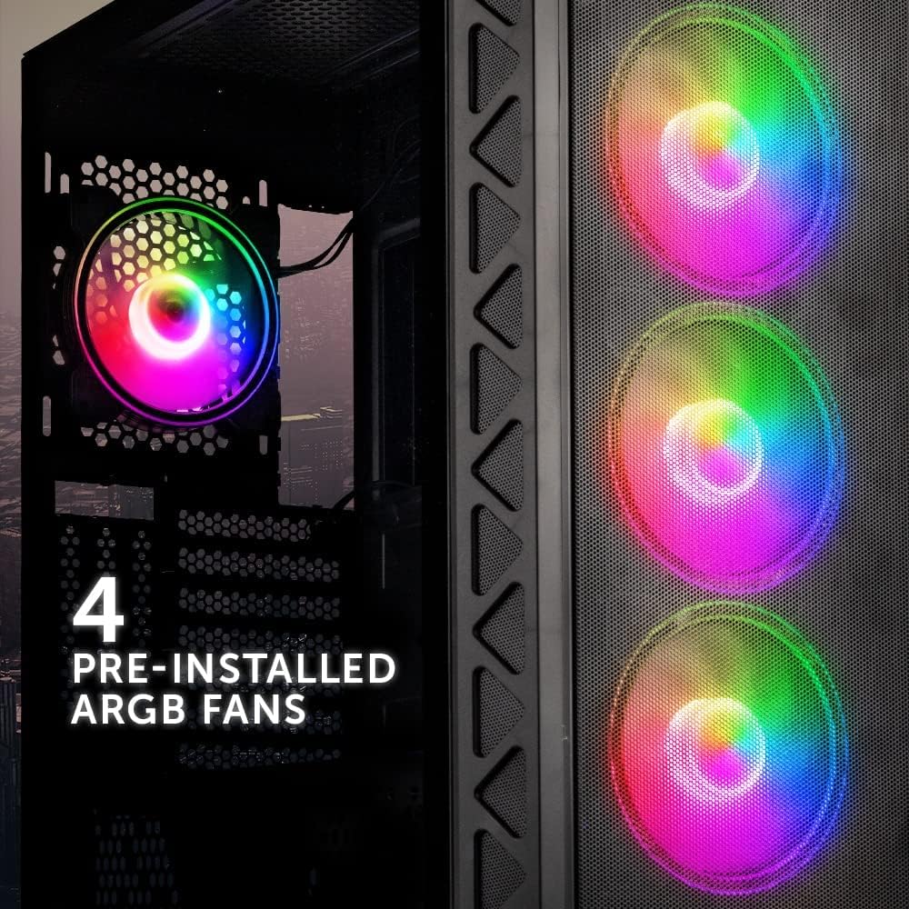 Kolink Citadel Mesh ARGB Midi-Tower PC Gehäuse E ATX Gehäuse RGB PC-Gehäuse, Tempered Glass Computer