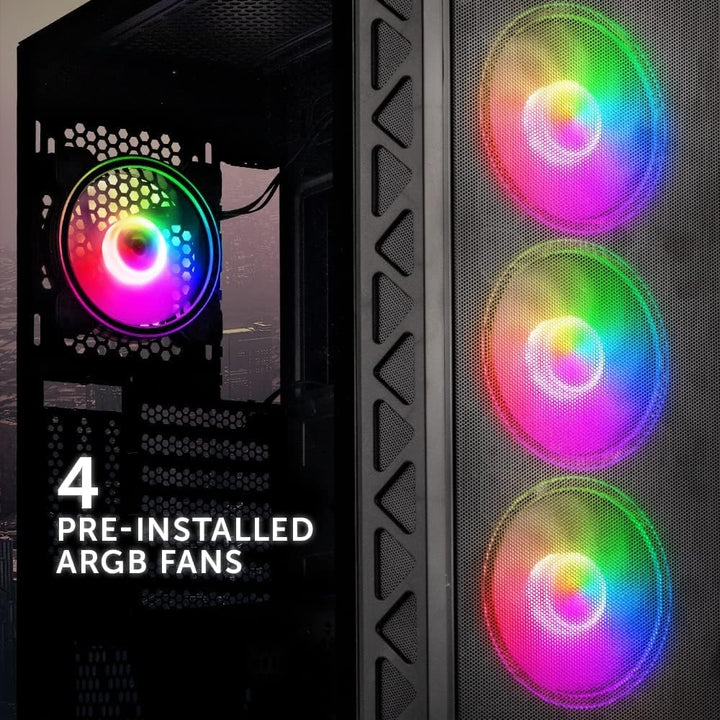 Kolink Citadel Mesh ARGB Midi-Tower PC Gehäuse E ATX Gehäuse RGB PC-Gehäuse, Tempered Glass Computer