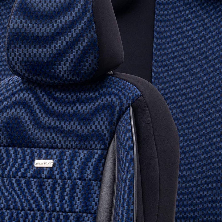 Universelle Stoff Sitzbezüge 'SelectedFit Sports' Schwarz/Blau - 11-Teilig- - kompatibel mit Side-Ai