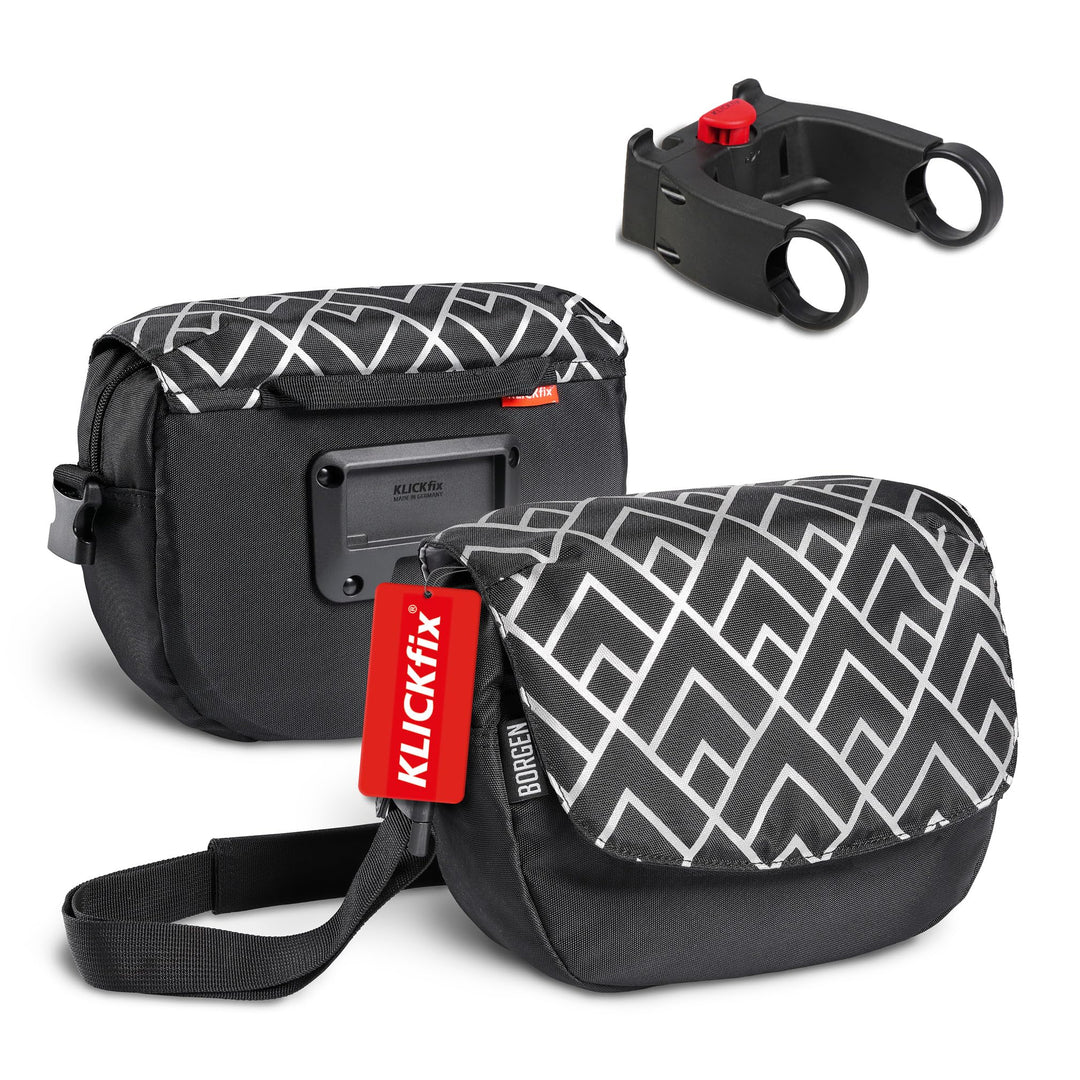Borgen KLICKfix Lenkertasche Fahrrad - Wasserabweisende und geräumige Fahrrad Lenkertasche 5 L - Fah