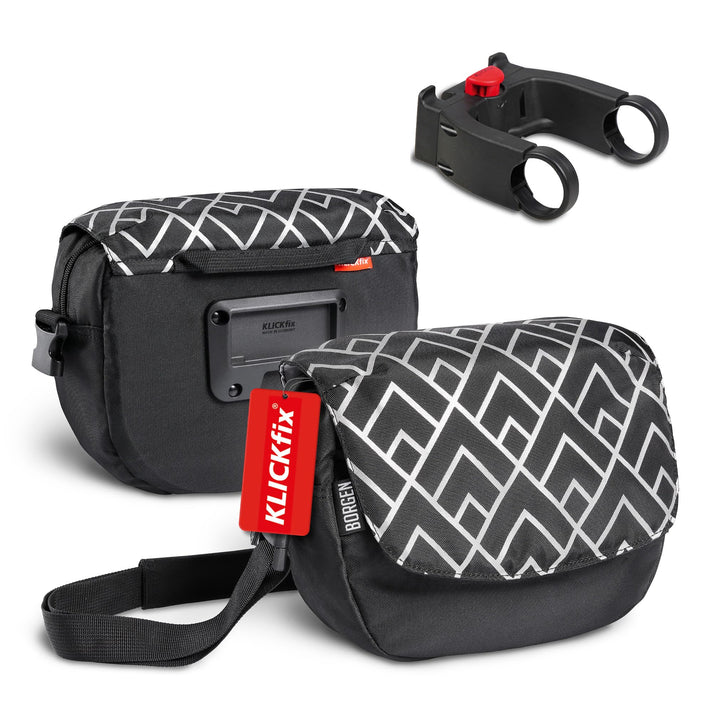 Borgen KLICKfix Lenkertasche Fahrrad - Wasserabweisende und geräumige Fahrrad Lenkertasche 5 L - Fah