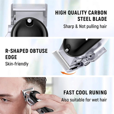 Ufree® Haarschneidemaschine für Männer Professional + Hair Bart Trimmer Kit, Barber Clippers Hair Cu