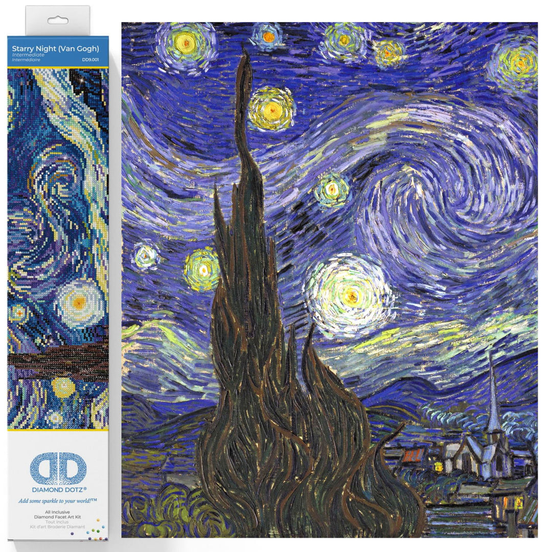 Diamond Dotz DD9-001 Sternenklare Nacht, ca. 50,8 x 40,6 cm gross, Diamond Painting, Malen mit Diama
