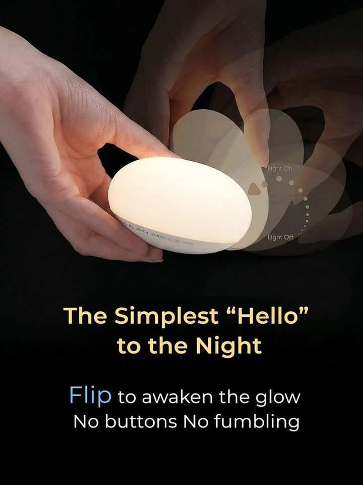 Anico Baby Night Light, Minimalist Nursery Lamp for Breastfeeding, Soft BPA-Free Silicone Touch, Eye