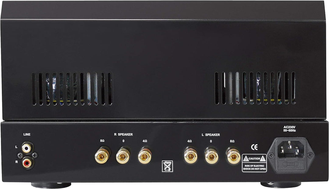 Dynavox Röhrenvollverstärker VR-20 schwarz, HiFi-Verstärker für warmen Röhren-Sound, Vintage-Design
