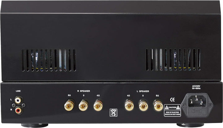 Dynavox Röhrenvollverstärker VR-20 schwarz, HiFi-Verstärker für warmen Röhren-Sound, Vintage-Design