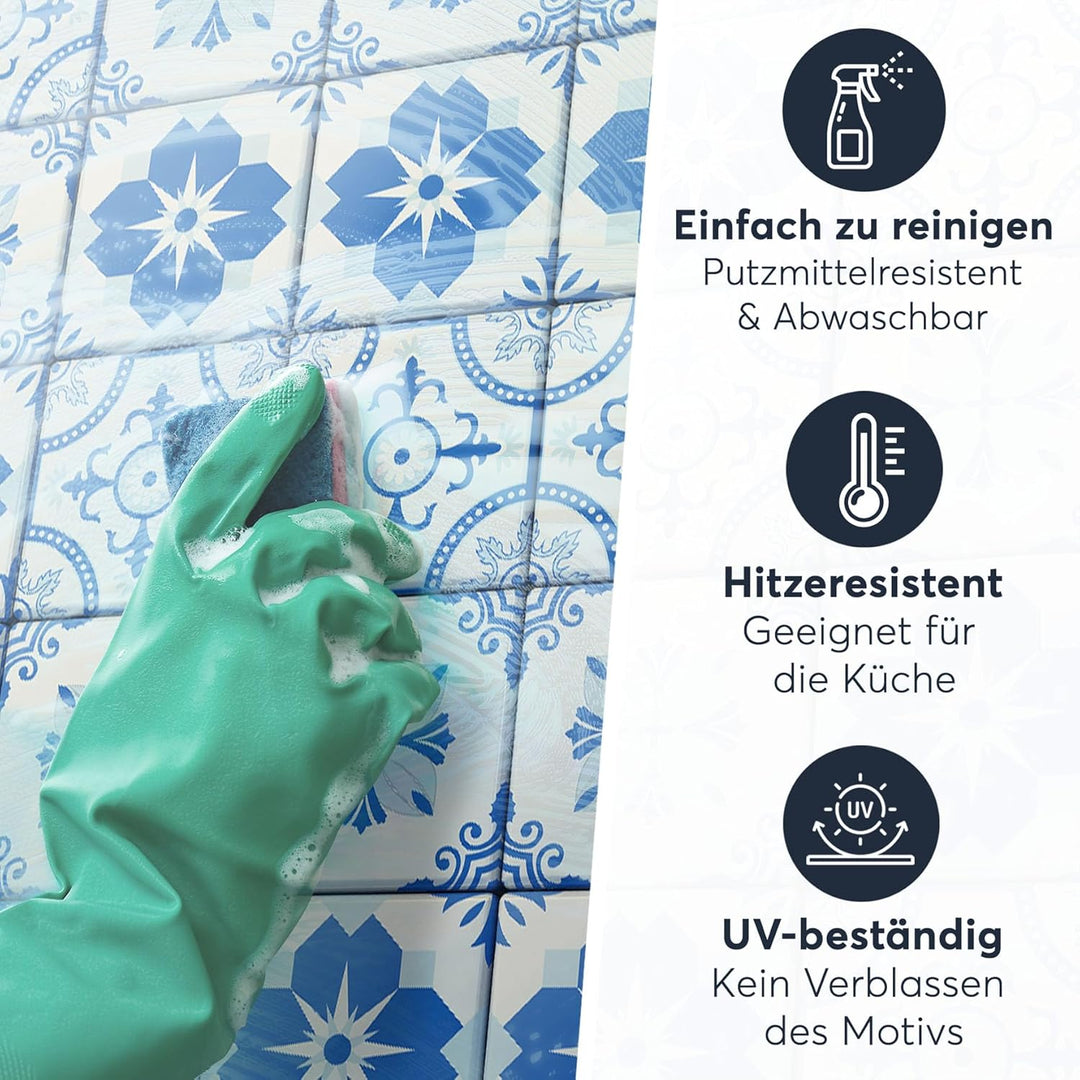 CREATISTO Mosaik Klebefliesen Stickerfliesen Fliesenfolie - Selbstklebende Fliesen Folie I Stickerfl