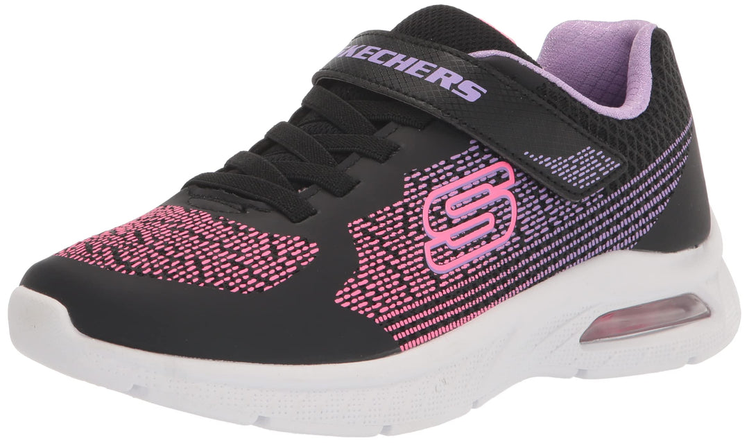 Skechers 303610l Bklv Mädchen Sportschuhe 27 EU Black Synthetic Lavender Trim, 27 EU Black Synthetic