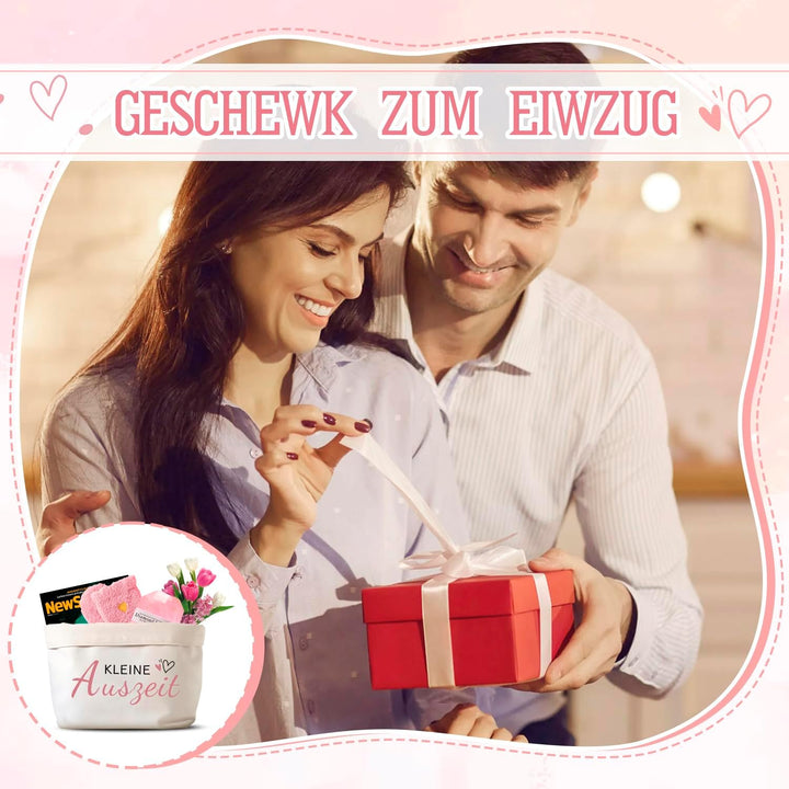 Kleine Auszeit Geschenktüte aus Baumwolle,Geschenkkorb und Geschenkverpackung für Frauen, Brotsack z