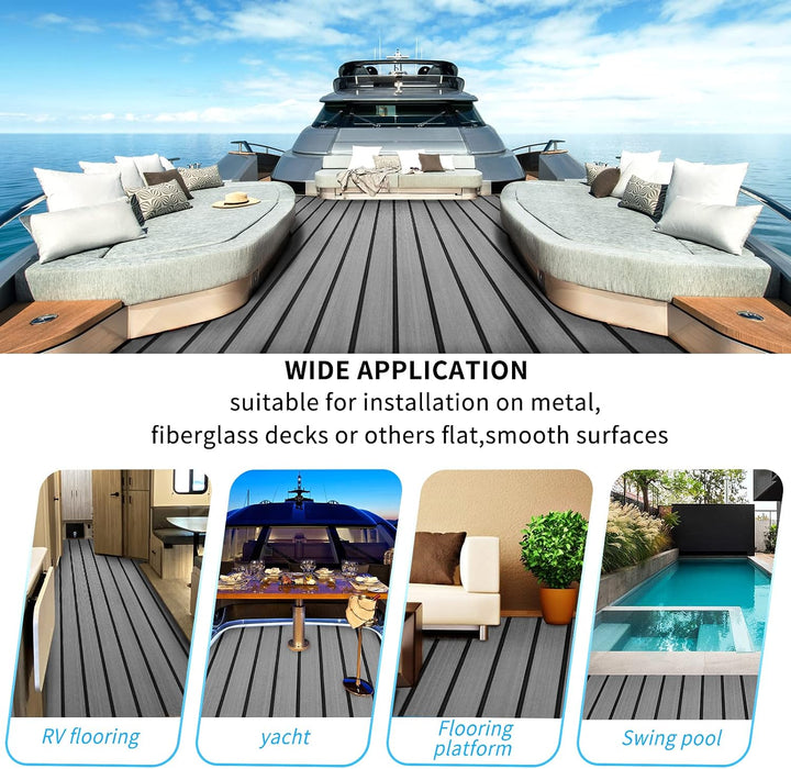 Toogou Neue Generation Eva-Schaum rutschfeste Marine Matte Rückseite mit 3 M Klebstoff, Synthetische
