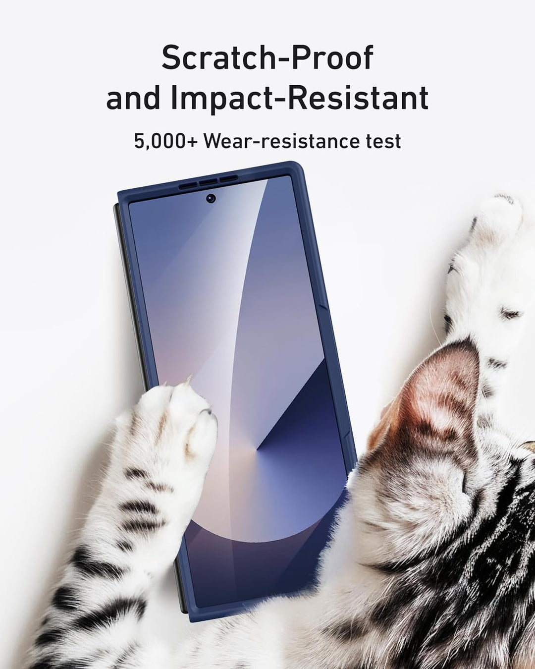 Miimall Kompatibel mit Samsung Galaxy Z Fold 7 Hülle mit S-Pen Holder, [Anti-SPY Displayschutz] Ultr