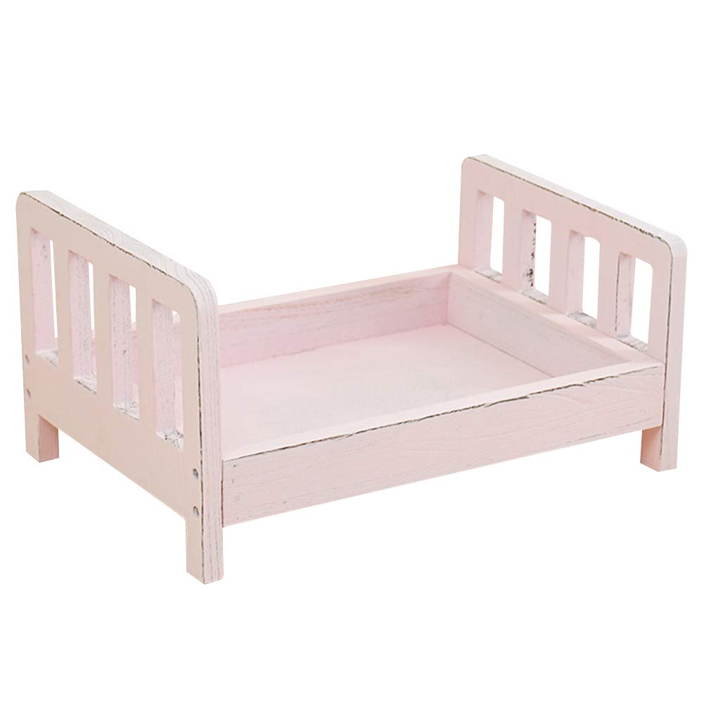 Amusingtao Neugeborene Fotografie Requisiten,Holzbett-Hintergrund, Baby Foto Hintergrund Diy Kleine
