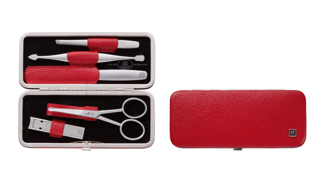 ZWILLING TWINOX Maniküre Pediküre Set 5-teilig, Premium Edelstahl Nagelset für Hände und Füsse, Lede