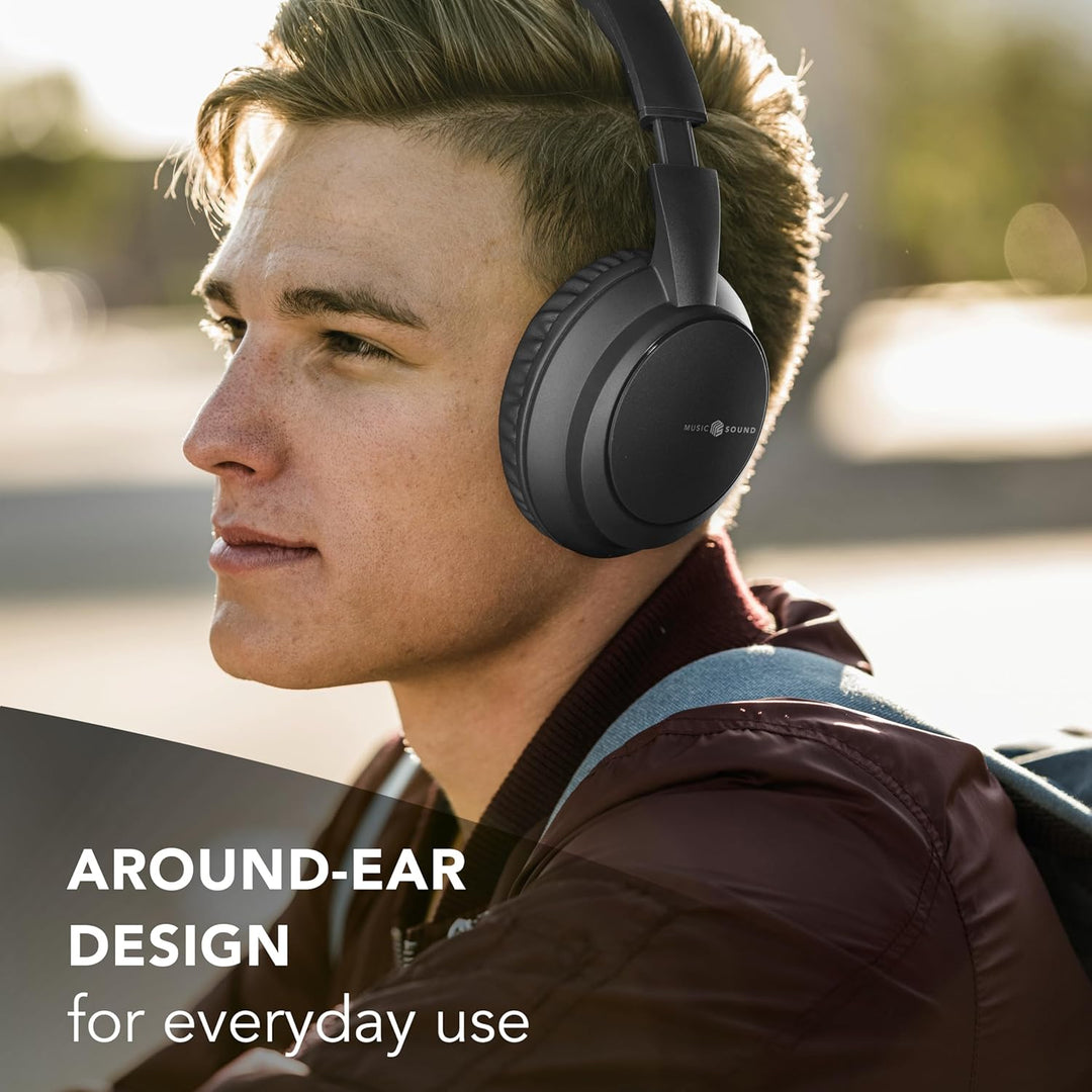 Music Sound Boost, Kabellose Around-Ear-Kopfhörer mit integriertem Mikrofon, 3 EQ-Modi, bis zu 8 Stu