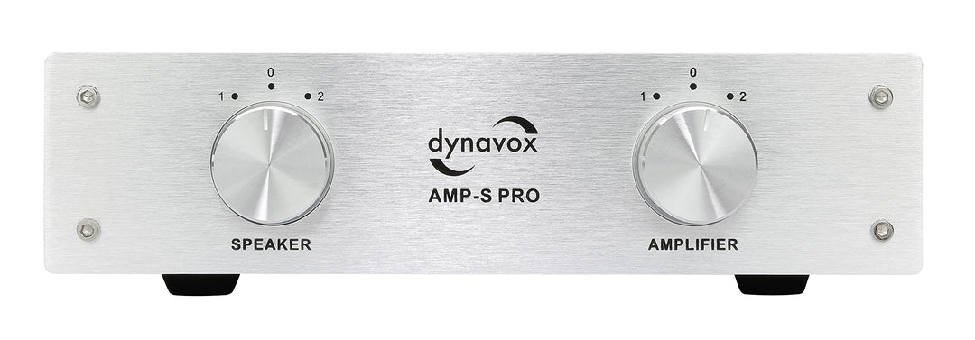 Dynavox AMP-S Pro, Verstärker- und Lautsprecher-Umschalter in Metallgehäuse, für Stereo- und Surroun