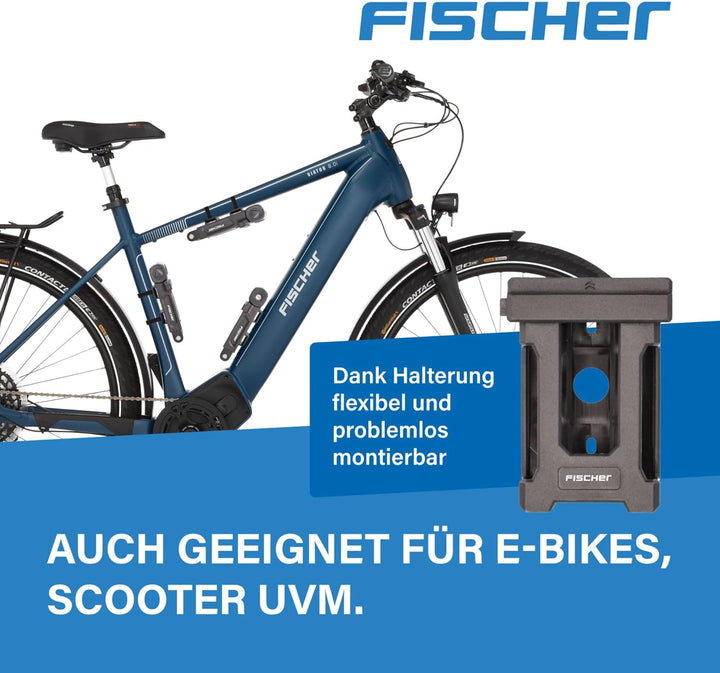 FISCHER PROTEC Plus+ FN110 Fahrrad Faltschloss mit Zahlenschloss, mit praktischer Handhabung, überzo
