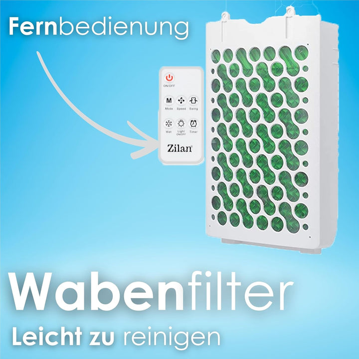 3in1 Standventilator mit Wasserkühlung sehr leise - Mobile Klimaanlage ohne Abluftschlauch -Verdunst