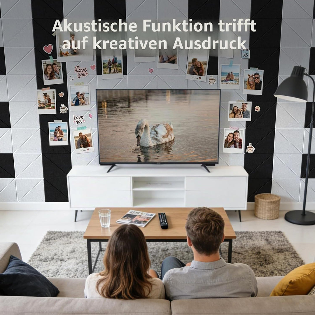 Vieshful Selbstklebende Akustikpaneele 20 Stück 30x30cm Filz Weiss | Hochdichte Schallabsorber, Akus