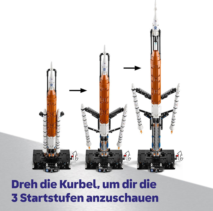 LEGO Technic NASA Artemis SLS-Schwerlastrakete - Kinder Rakete & Raumschiff Spielzeug - Baumodell &
