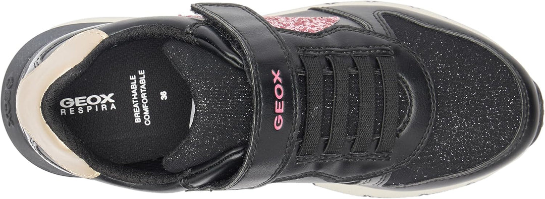Geox Mädchen J Fastics Girl C Sneaker 24 EU Black Dk Pink, 24 EU Black Dk Pink
