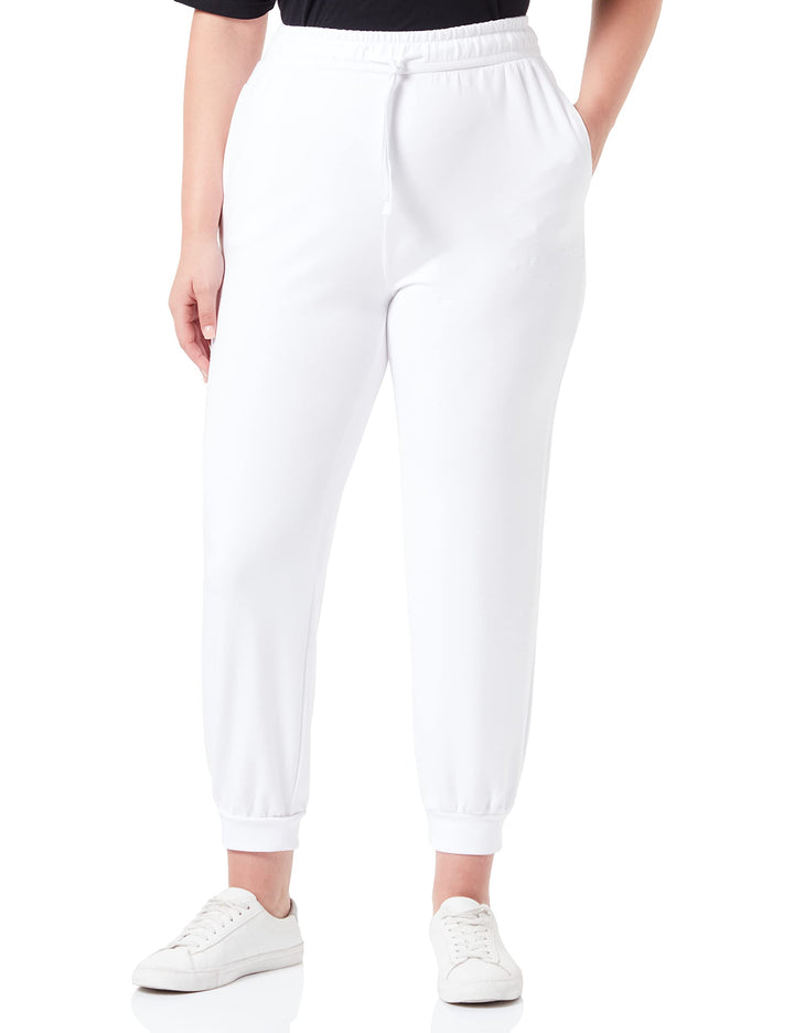 HUGO Damen Smooth_Pants Freizeithose XL White100, XL White100