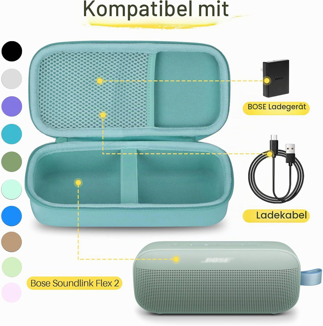 Hart Schutz Hülle Etui für Bose SoundLink Flex (2 Gen) / Flex Tragbarer Bluetooth Lautsprecher Mintg