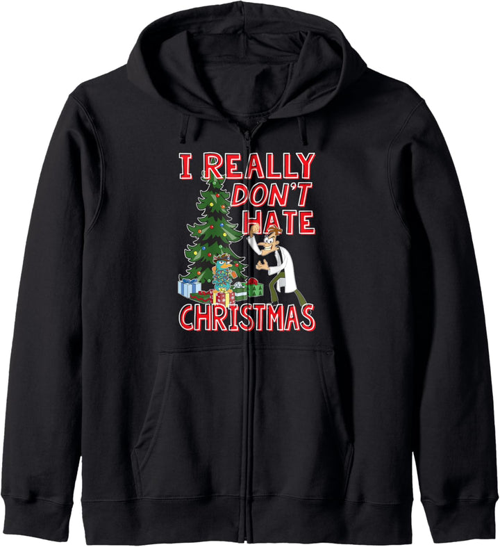 Disney Phineas und Ferb Doof Ich hasse Weihnachten wirklich nicht Kapuzenjacke