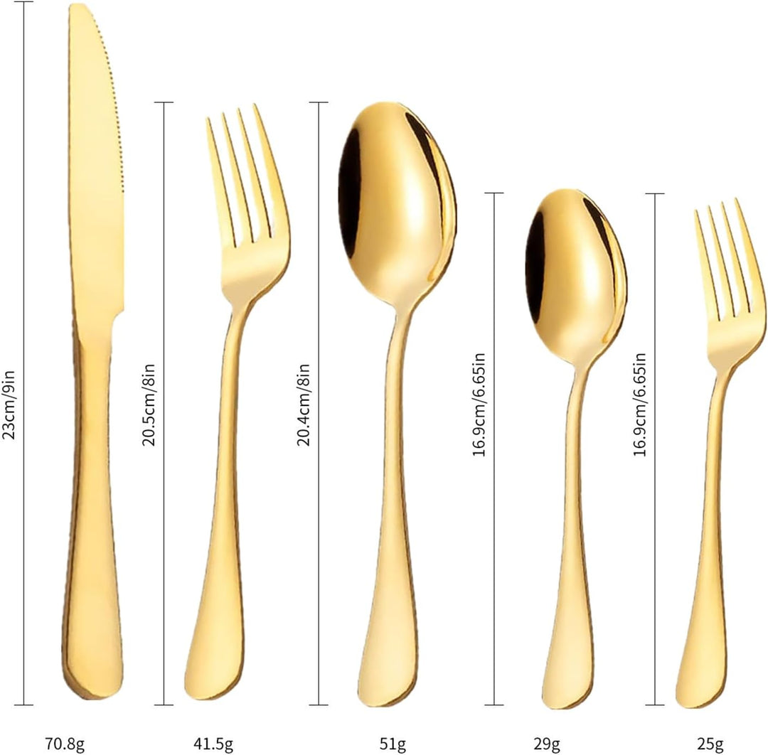 Besteck Set für 4 Personen, 20 teilig Essbesteck Set inkl. Messer, Gabel, Löffel für die Küche zu Ha