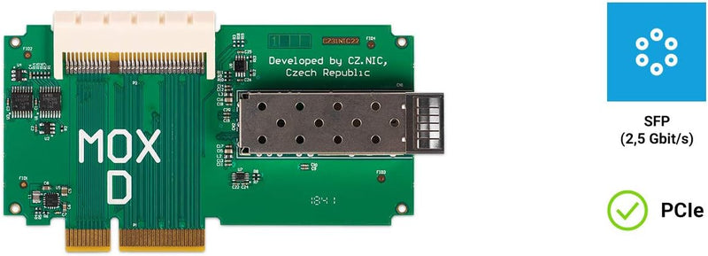 Turris MOX D (SFP) Module | 1x SFP WAN Port (up to 2,5 Gbps) - Optical Connection | Accessory for Op